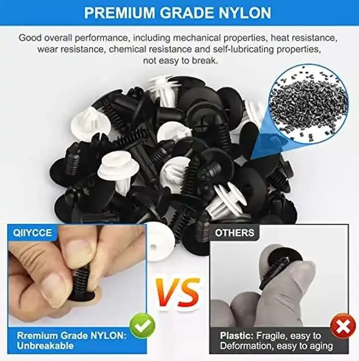 120PCS Car Clips Plastic Rivets