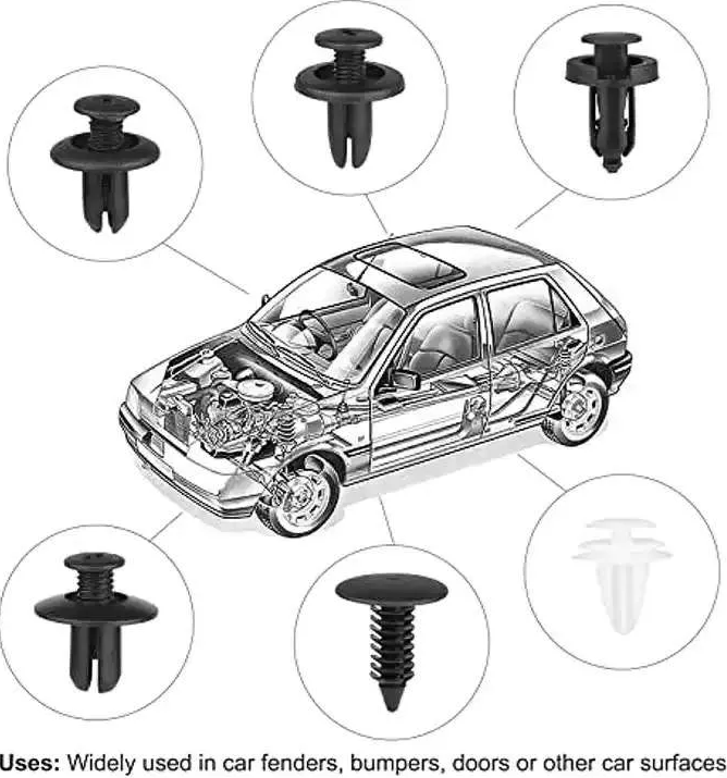 120PCS Car Clips Plastic Rivets