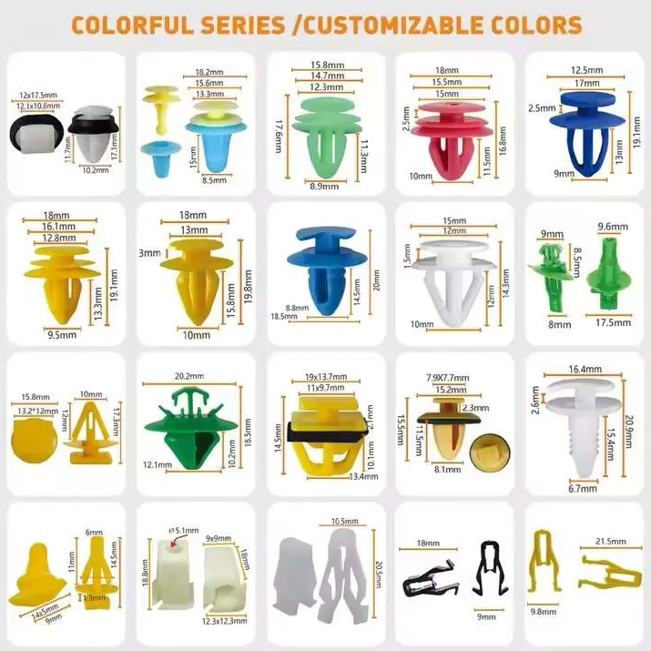 1115 Pcs Universal Car Plastic Clips Fasteners Mixed Retainer Automotive Clip