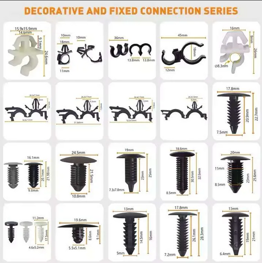 1115 Pcs Universal Car Plastic Clips Fasteners Mixed Retainer Automotive Clip