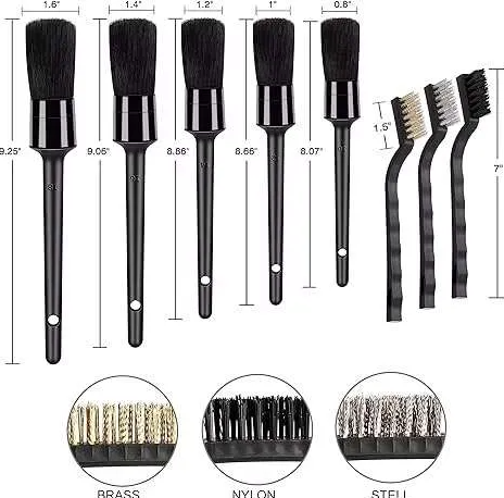 10pcs Car Detailing Tools Premium Detailing Brush Kit for Car Interior and Exterior Detailing