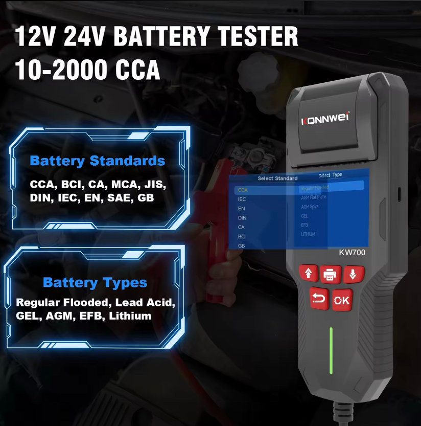 KONNWEI Car Battery & Alternator Tester
