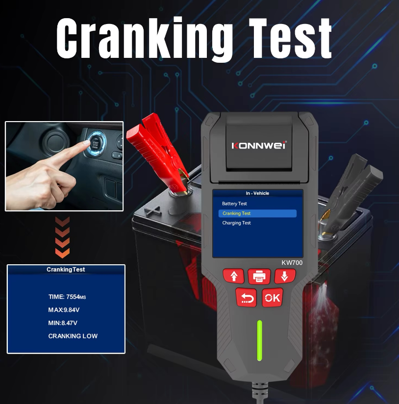 KONNWEI Car Battery & Alternator Tester