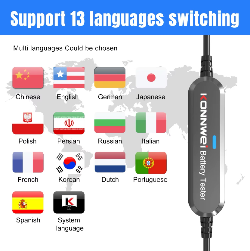 Konnwei Bluetooth Car Battery Tester