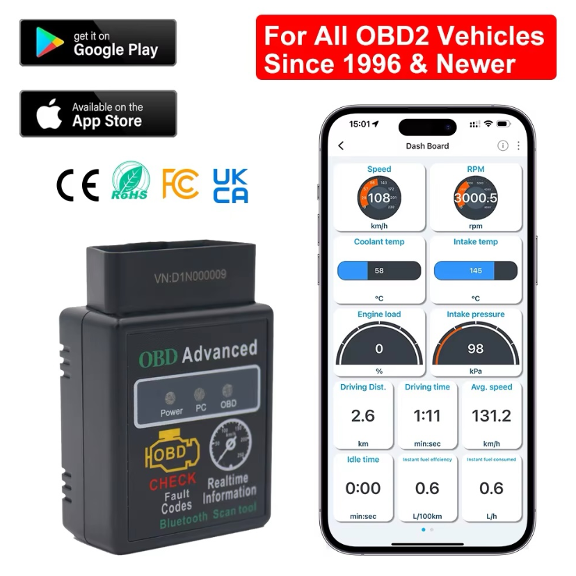 V02H4 Mini Elm327 Obd2 Scanner
