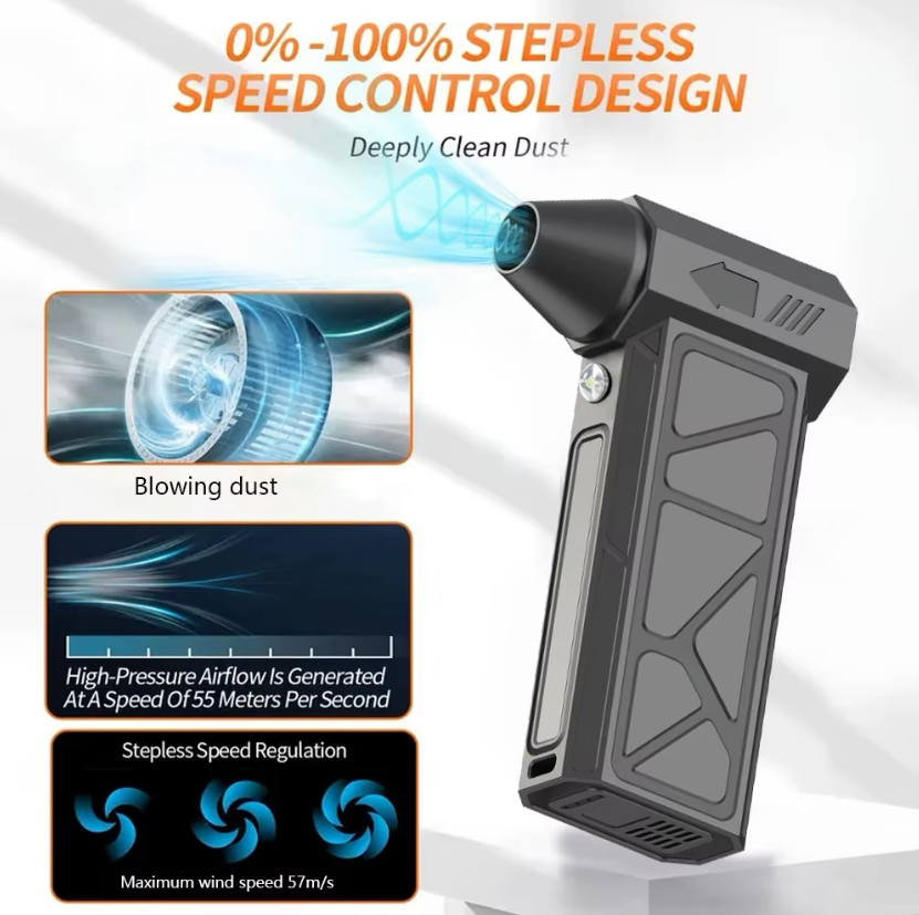 3 in 1 Air Duster 100000RPM Turbo Jet Fan