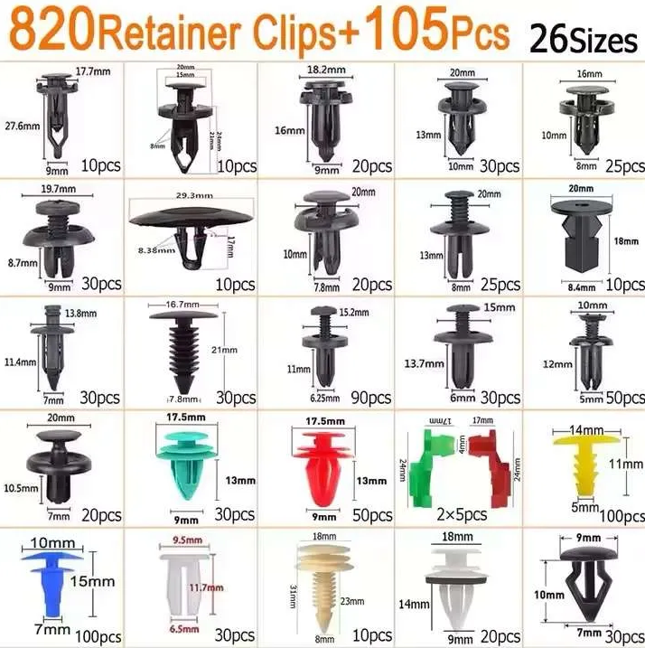 925pcs Car Clips Plastic Car Fastener Clips