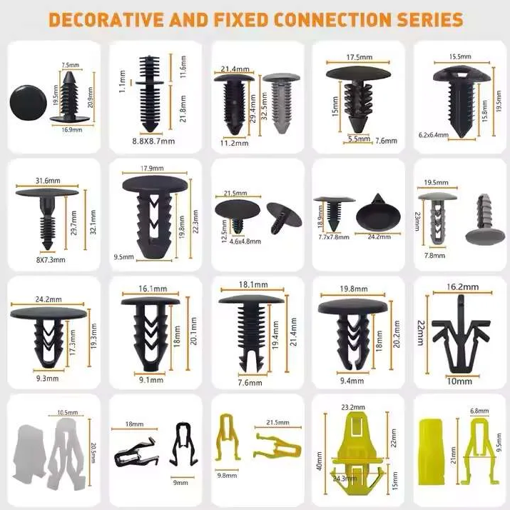 1115 Pcs Universal Car Plastic Clips Fasteners Mixed Retainer Automotive Clip