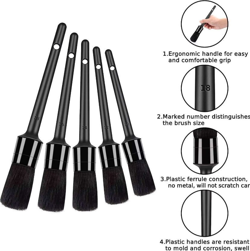 10pcs Car Detailing Tools Premium Detailing Brush Kit for Car Interior and Exterior Detailing