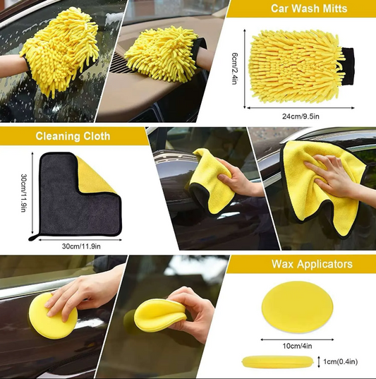 21 Piece Car Detailing kit for Interior and Exterior