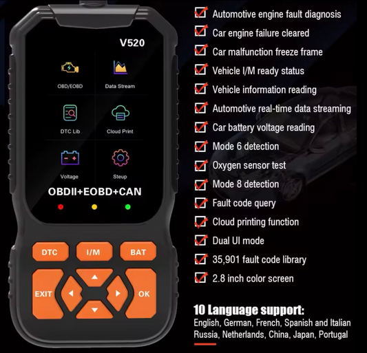 Diagnosis V520 CE FCC RoHS Car Diagnostic Tool