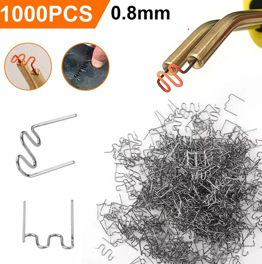 1000Pcs 0.8mm Hot Staples Plastic Welding Wave Stapler for Car Bumper Repair Kit