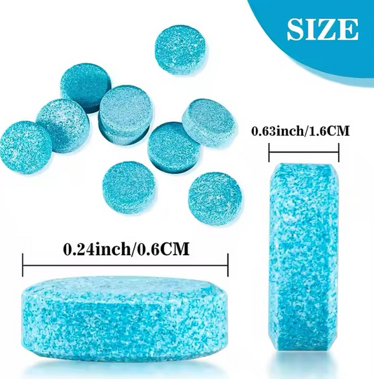 1pack of 6pcs Multifunctional Screen Wash Tablets for Cars Windshield