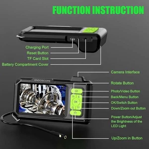 1080P HD Waterproof 15m Cables Industrial Endoscope